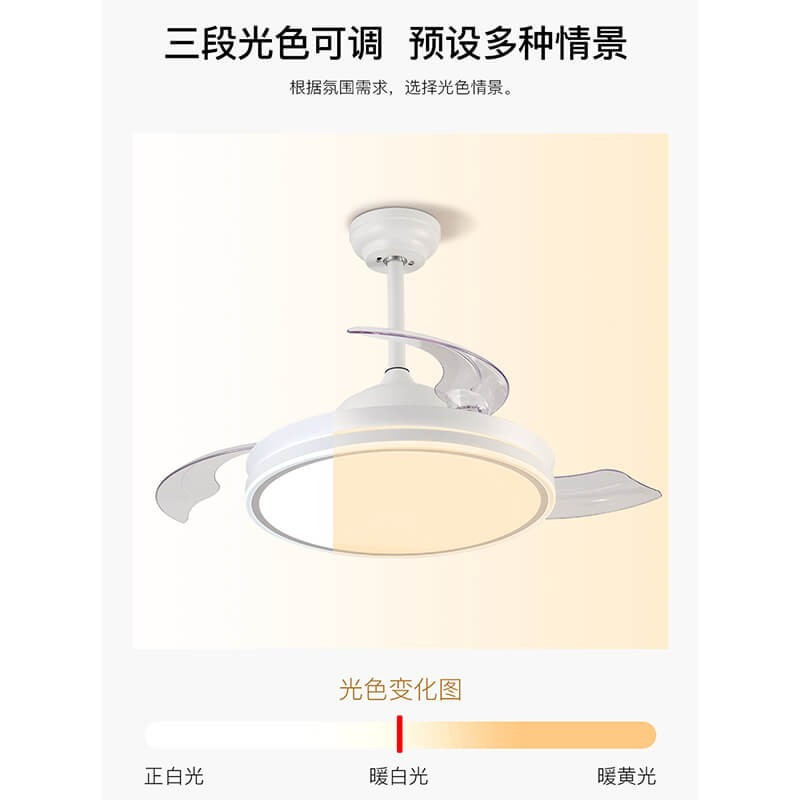 雷士照明(NVC)遥控节能变频吊扇灯客厅餐厅卧室家用风扇吊灯简约现代电扇灯具隐形风扇灯 测试商品