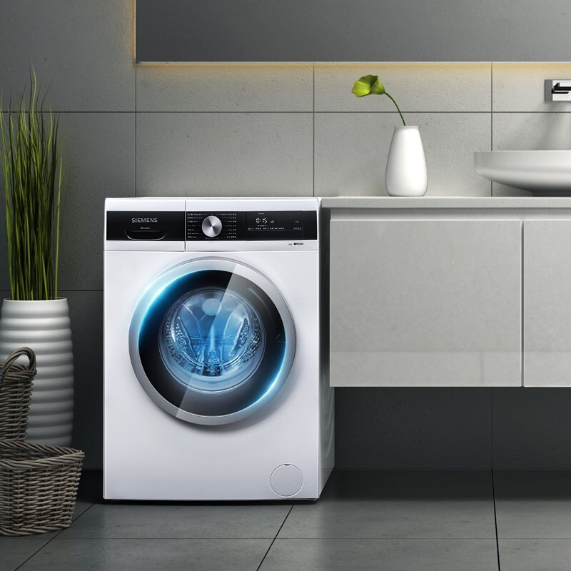SIEMENS/西门子8KG 全自动滚筒 变频 小型家用 智能 纤薄洗衣机WM12N1M01W