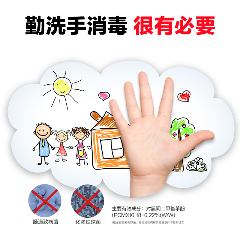 威露士（Walch）525ml瓶装丝蛋白+525ml袋装健康呵护洗手液高清大图