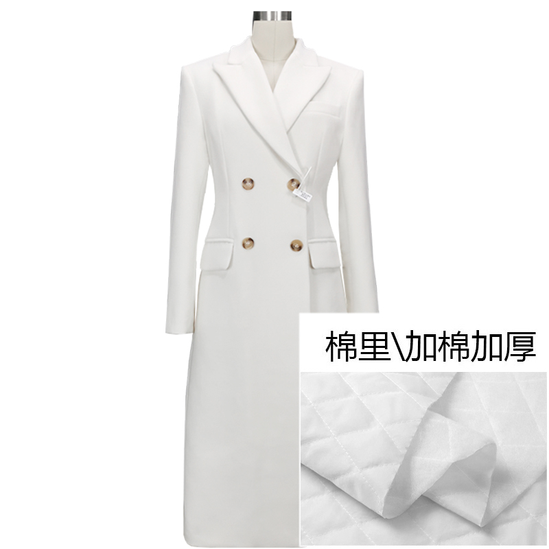 语娄呢子大衣女2023年新款中长款修身高级感加厚白色毛呢外套