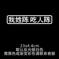 闪电客我姓谢车贴纸定制创意个性文字姓氏李陈搞笑网红贴纸电动摩托