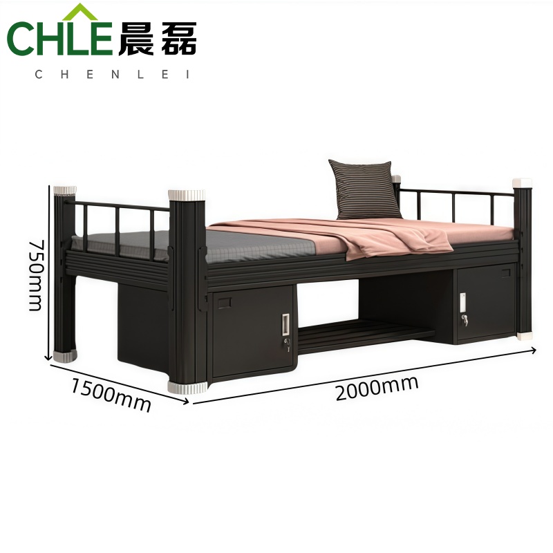 晨磊 单层床 1.5m(床板+床垫+床下柜) 套高清大图