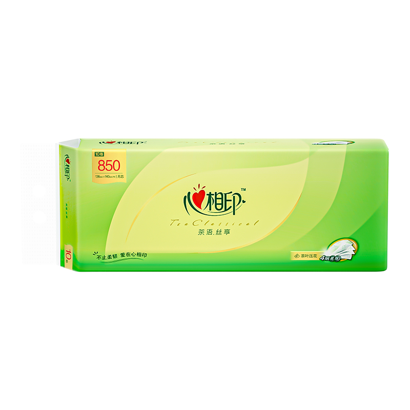 心相印 茶语丝享系列85克10卷4提装4层无芯卫生纸LR2010(箱装)高清大图
