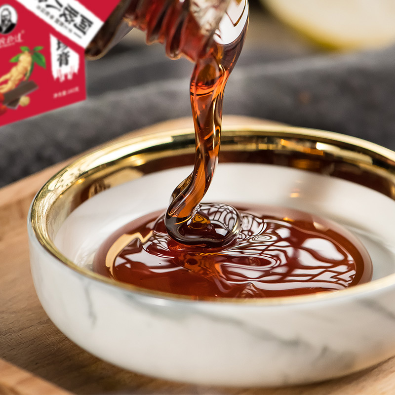 阿胶八珍膏 阿胶 桂圆 黄精 枸杞 茯苓 甘草 肉桂 人参 160克/罐