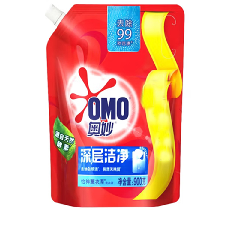 奥妙深层洁净薰衣草洗衣液瓶装/袋装补充装可选去渍去污抑菌机洗手洗 900g袋装薰衣草香味高清大图