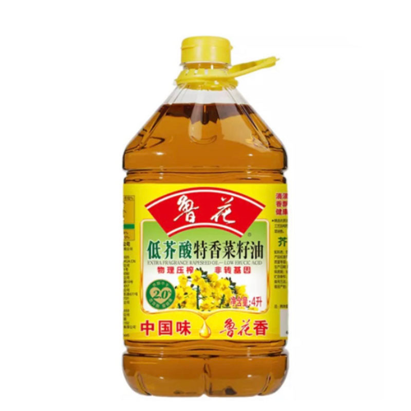 鲁花 低芥酸特香菜籽油4L食用油菜油 非转基因 物理压榨