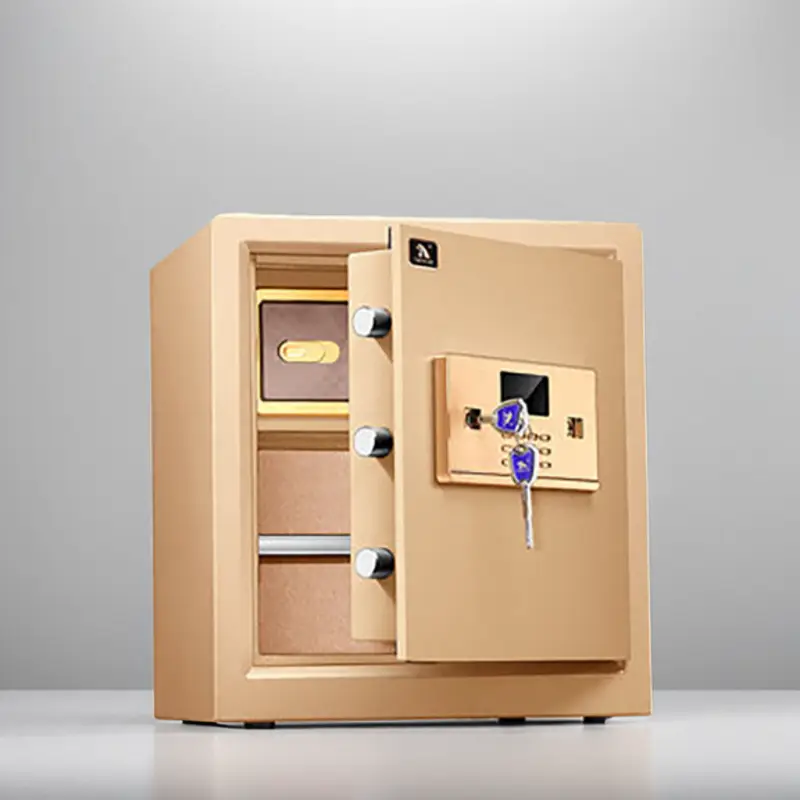 虎王保险箱品牌电子密码45XH-1保管箱中型保险柜保险柜全钢家用入墙首饰文件床头柜高清大图
