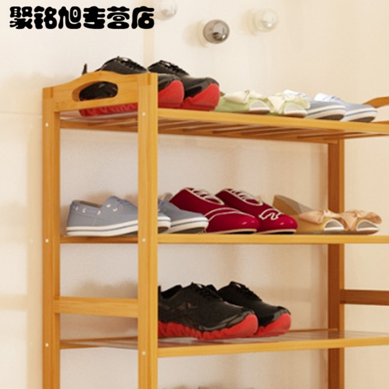 鞋架简易家用经济型实木组装简约现代楠竹口鞋柜鞋架多层鞋架家用收纳架子简易收纳架居家置物储物架子