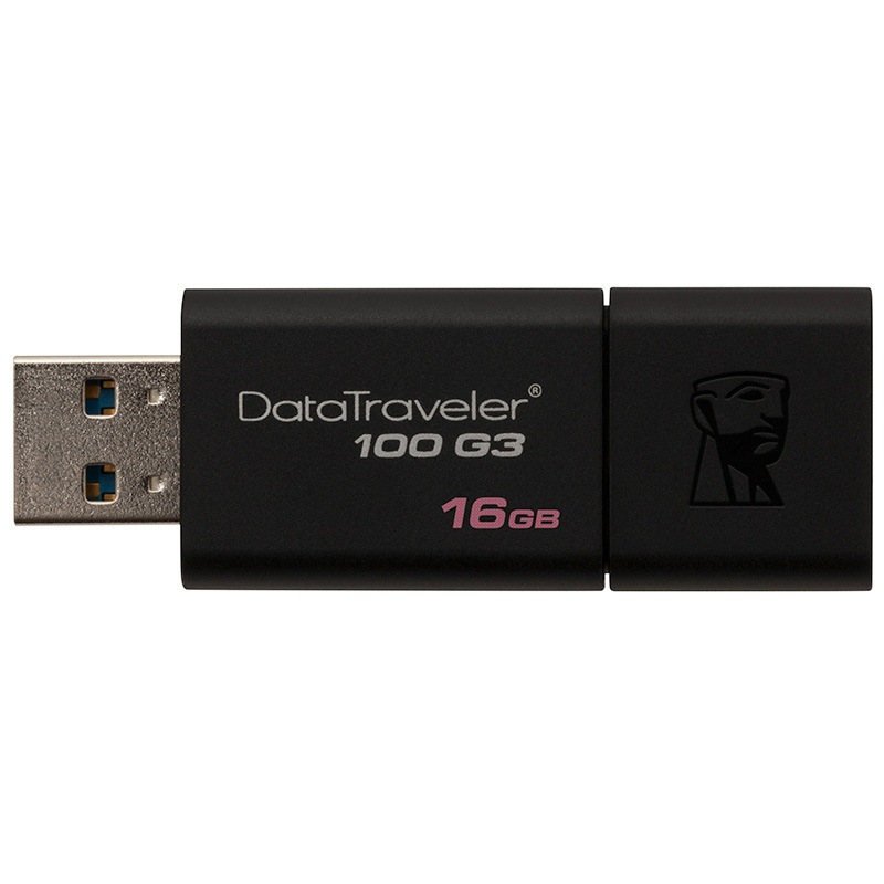 金士顿 16GB USB3.0 U盘 DT100G3 黑色 滑盖设计 时尚便利