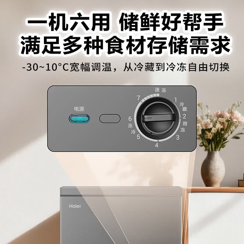 Haier/海尔 BC/BD-142GHPG5B冷藏冷冻两用低温减霜小冷柜家用商用高清大图