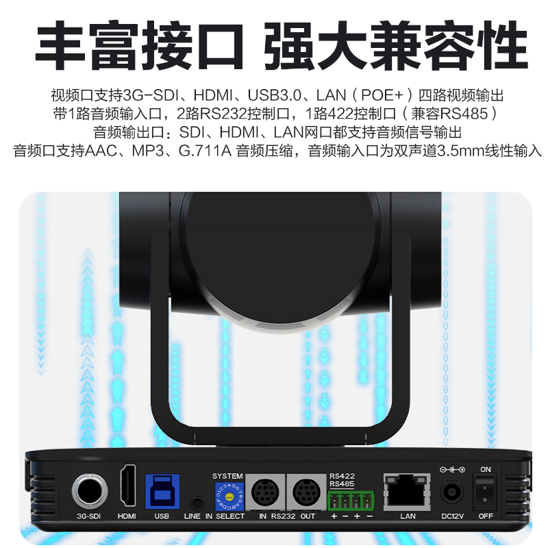 惠度智能会议系统UV4K-12金属材质轻便高效视频设备高清大图