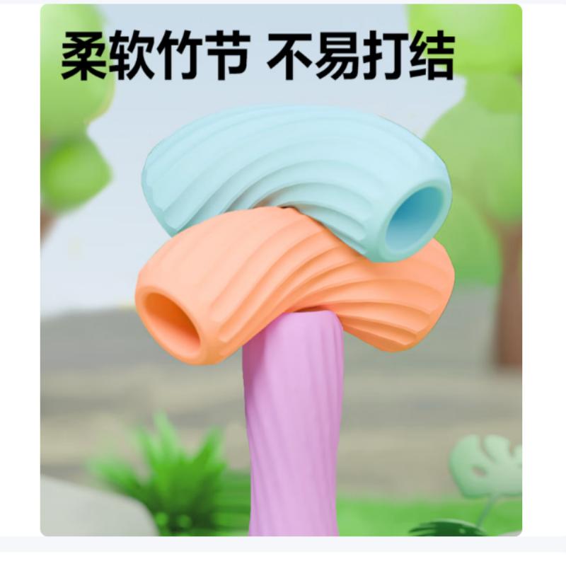 得力安格耐特FT140儿童竹节跳绳(不计数)(混)(根)儿童跳绳计数高清大图