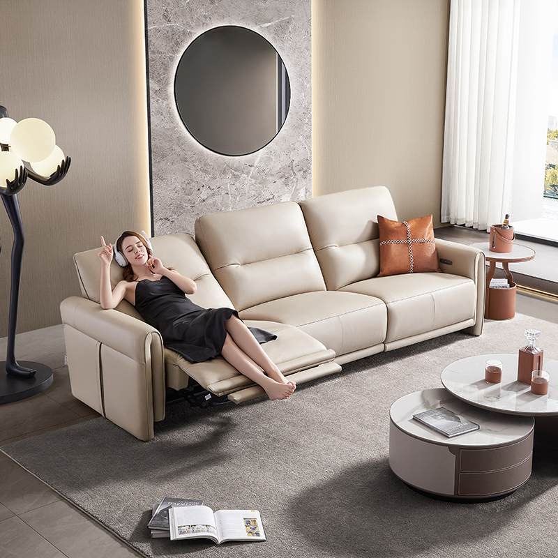 芝華仕(cheers)芝华仕头等舱真皮电动功能沙发意式轻奢简约三人位客厅