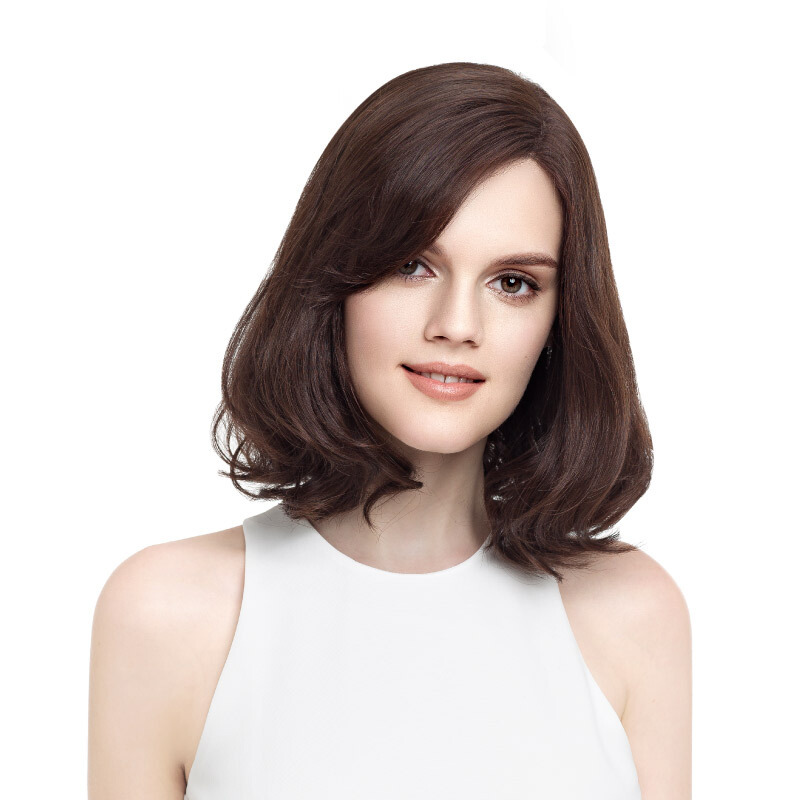 瑞贝卡rebecca假发女士时尚商务波波头中分刘海波浪短卷发逼真整顶