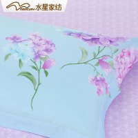 水星(MERCURY)家纺 全棉纯棉三四件套 玲珑花语 被套床单清新床品