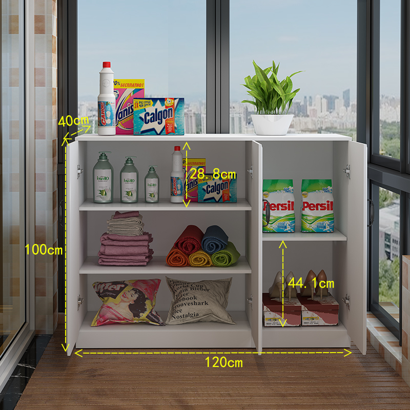 闪电客阳台收纳置物柜定制飘窗柜鞋柜立柜窗边柜阳台柜子储物柜防晒