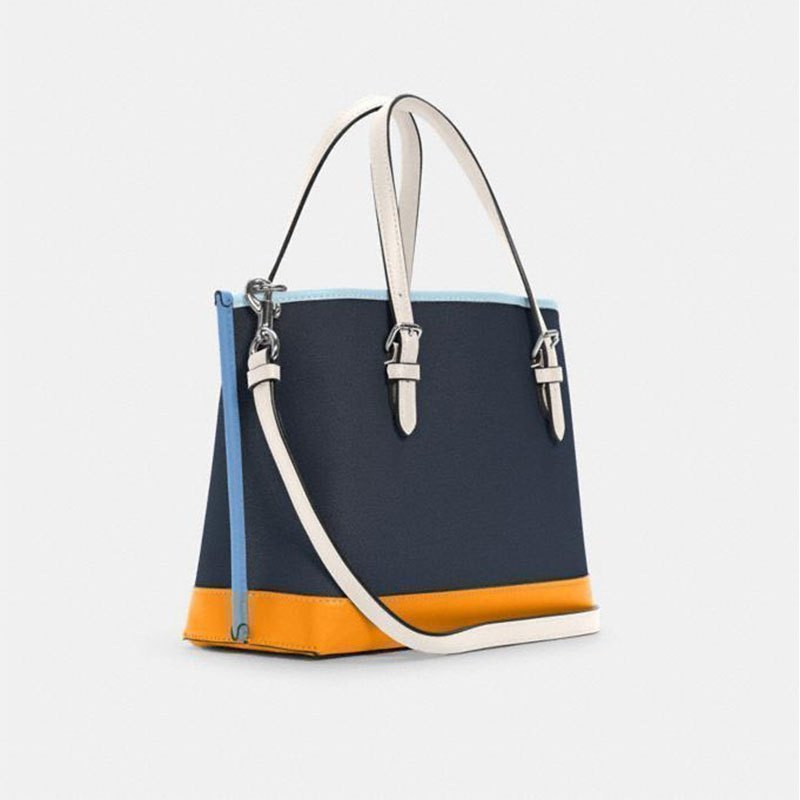 蔻驰coach奢侈品mollie托特包新款女士拼色单肩斜挎包手提包女c4085