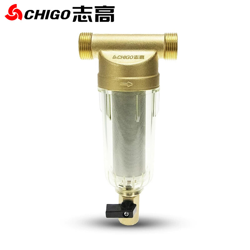 志高(CHIGO)前置过滤器CG-R4 全屋净水中央前置过滤器接主水管 厨下式家用净水器净水机 30微米不锈钢过滤网
