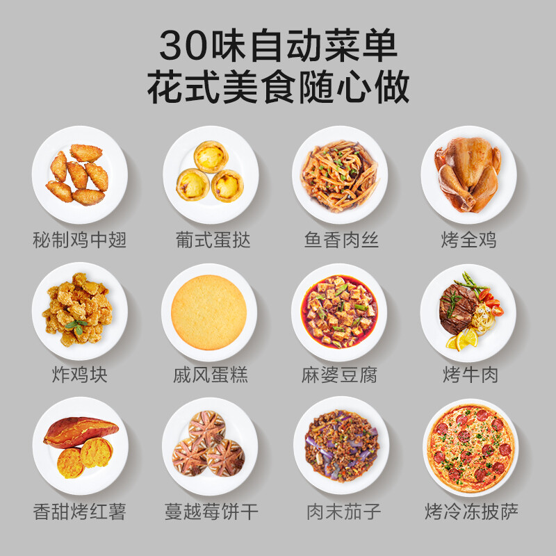 美的微波炉烤箱一体机F5 家用变频微烤炸三合一 23升容量/脱脂空气炸/智能菜单/APP操控 PC23F5W 台高清大图