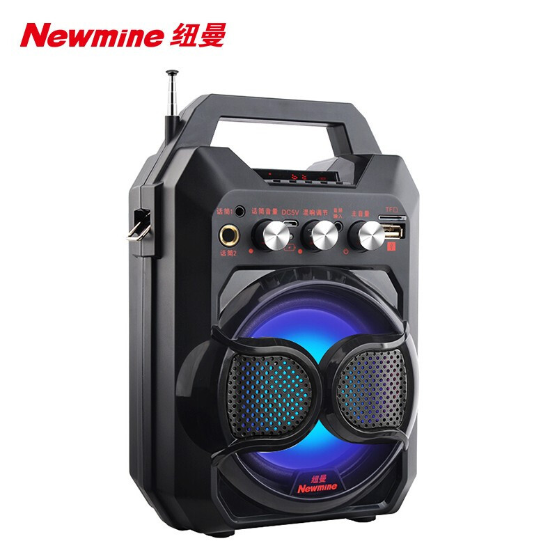 纽曼（Newmine） 纽曼大功率户外广场舞音响 便携式无线蓝牙音箱拉杆低音炮 迷你手提插卡收音机