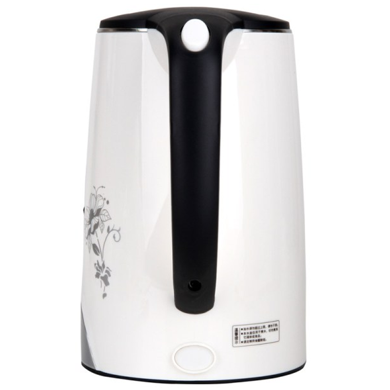 得力(deli)0766电热水壶(白+深灰) 1.7L外塑内钢