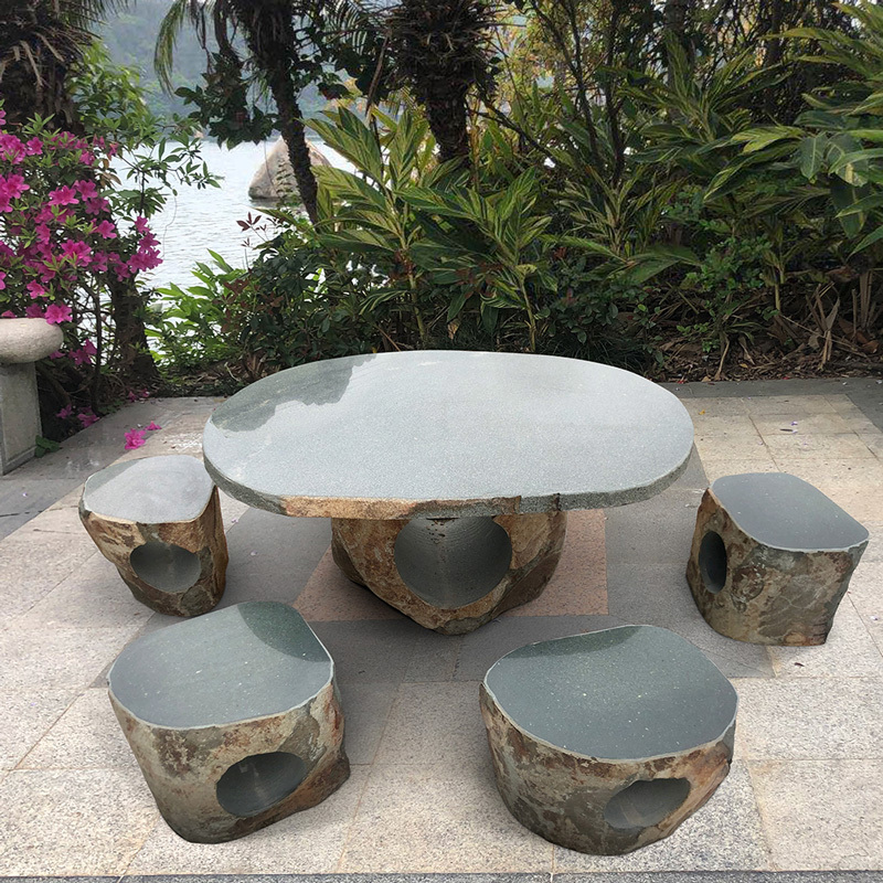 庭院石桌石凳石桌石凳户外庭院花园别墅室外家用石桌椅小青石石头桌子