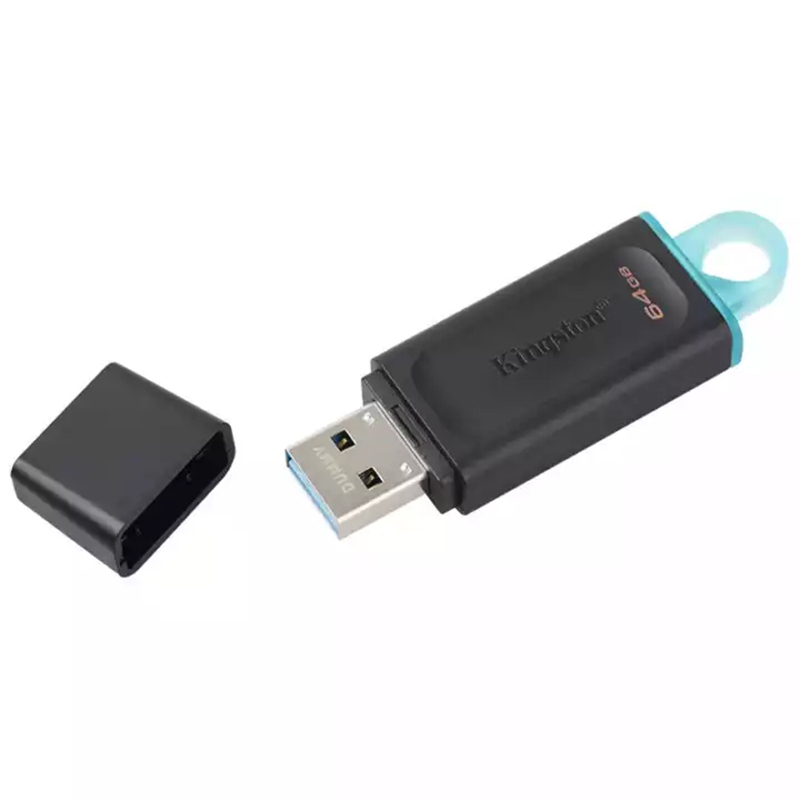 金士顿(Kingston)64GB U盘 DTX高速系统闪存优盘USB3.2 Gen 1黑色