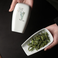 領藝 茶则搁茶茶玩茶道功夫茶具赏茶配件手工茶叶分茶荷