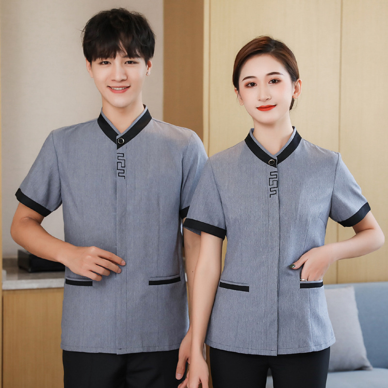 剑神保洁工作服WC-48 保洁服短袖 男女款 保洁服夏装 XXXL 女短袖+黑色裤子