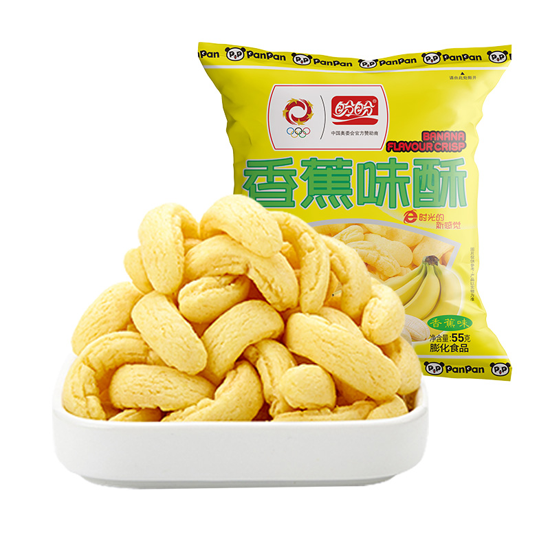 盼盼香蕉味酥55g*5包 休闲非油炸健康办公室高清大图