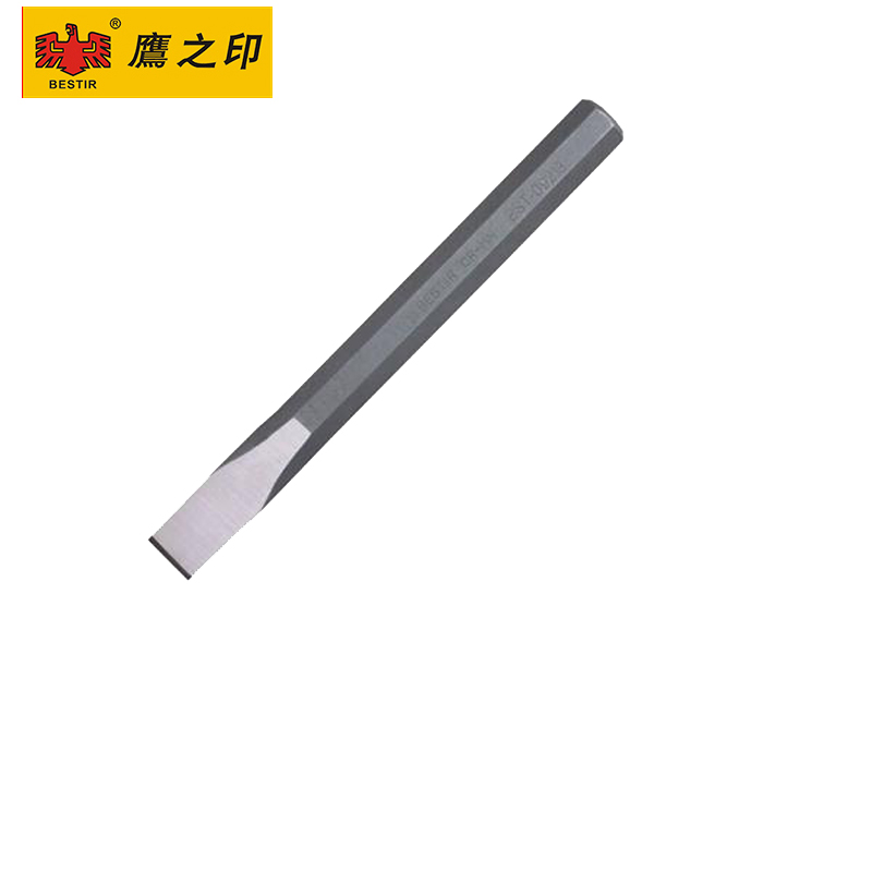 鹰之印 石工凿扁凿凿子钢冲扁头尖头錾子尖凿凿铁凿水泥凿石凿刀 203x15.7x15.7mm09212