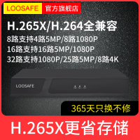 龙视安H.265X数字硬盘录像机4/8/16/32路高清网络远程监控主机NVR