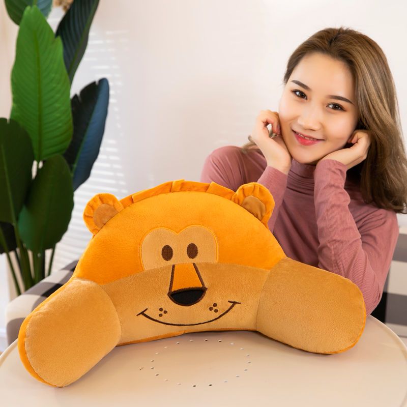 可爱靠垫办公室抱枕卡通腰枕腰垫椅子护腰靠背床头靠垫加大号