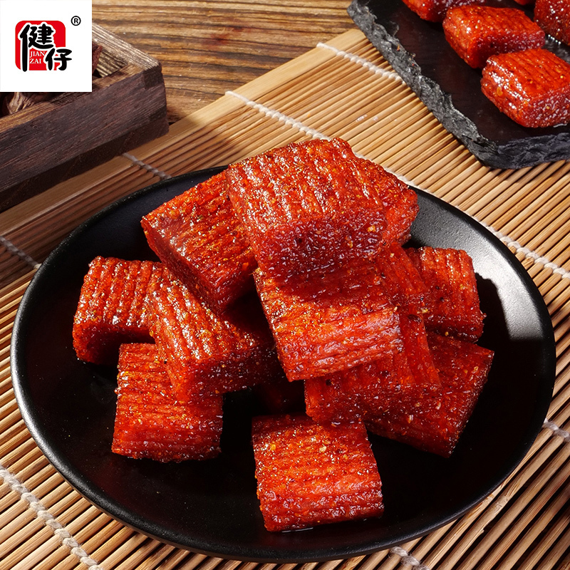 苏宁宜品 健仔素大刀肉麻辣小零食辣条8090后回忆350g*4箱
