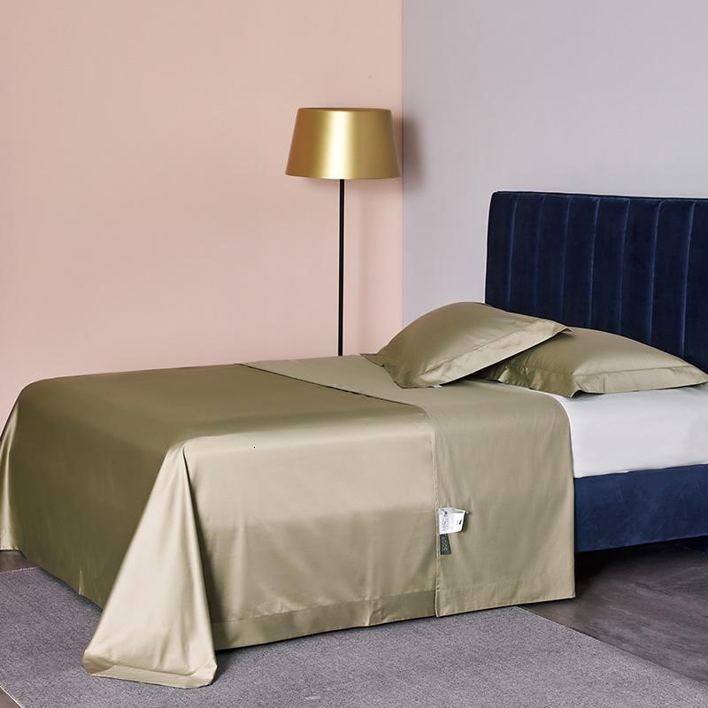 美帮汇100支匹马棉床单单件全棉贡缎双人1.5米床被单加厚色单人全棉 100支双股匹马棉单品床单-蒲青 245cmx270cm