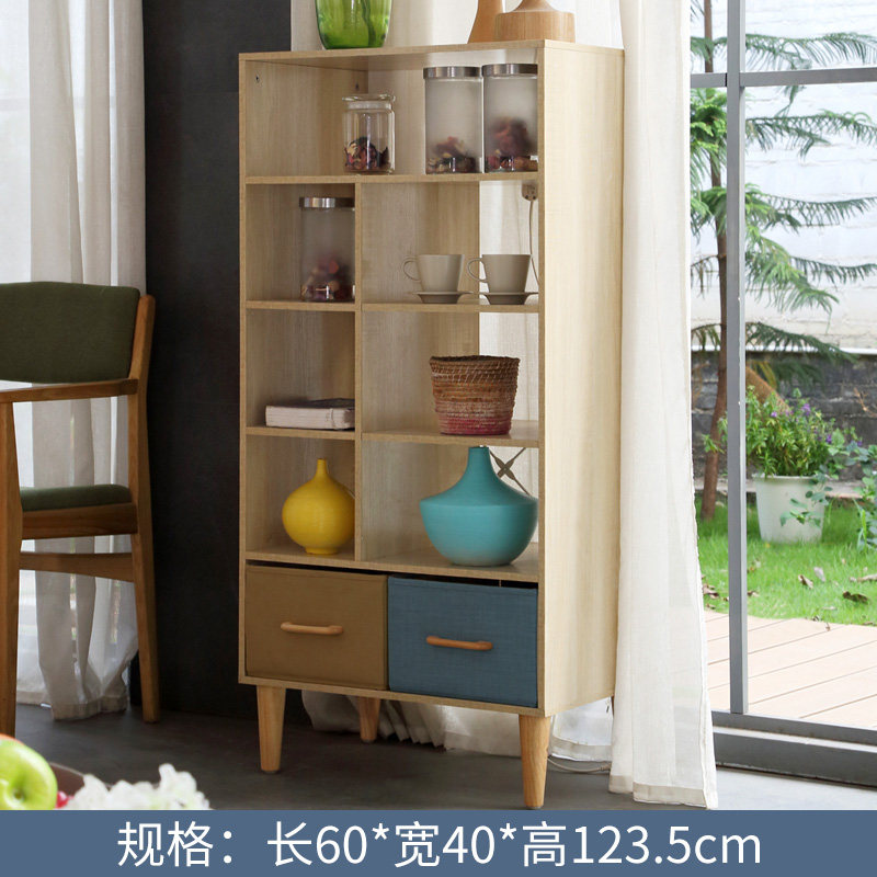 家用客厅卧室加厚抽屉式收纳柜子墙角简易斗柜阳台收纳置物柜落地收纳柜三维工匠 木质五层置物柜（2个抽屉）1个