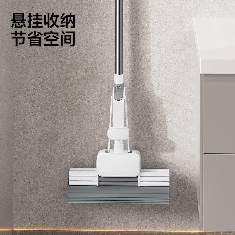 五月花海绵拖把38cm2布家用拖布一拖净款免手洗强吸水胶棉拖把速软胶棉