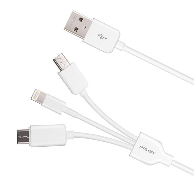 品胜 苹果/Iphone配件 数据线安卓手机充电器线type-c一拖三多功能线适用小米5华为 1.6米