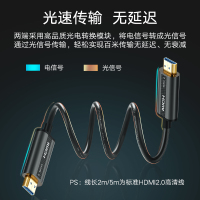 绿联 HDMI线高清2.0版 HDMI光纤线 4K发烧级转换线连接线60hz电脑电视连接投影仪显示器数据3D视频线加长线