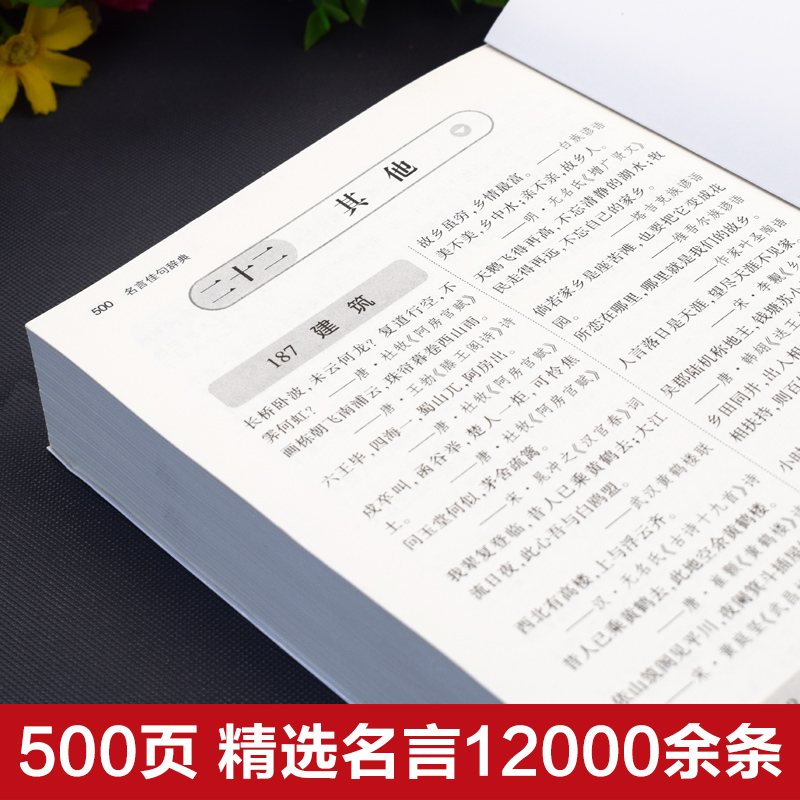 名言佳句辞典 [正版]名言佳句辞典 格言警句谚语歇后语名人名言经典语录励志国学经典书籍 高中作文写作指导和素材初中小学生高清大图