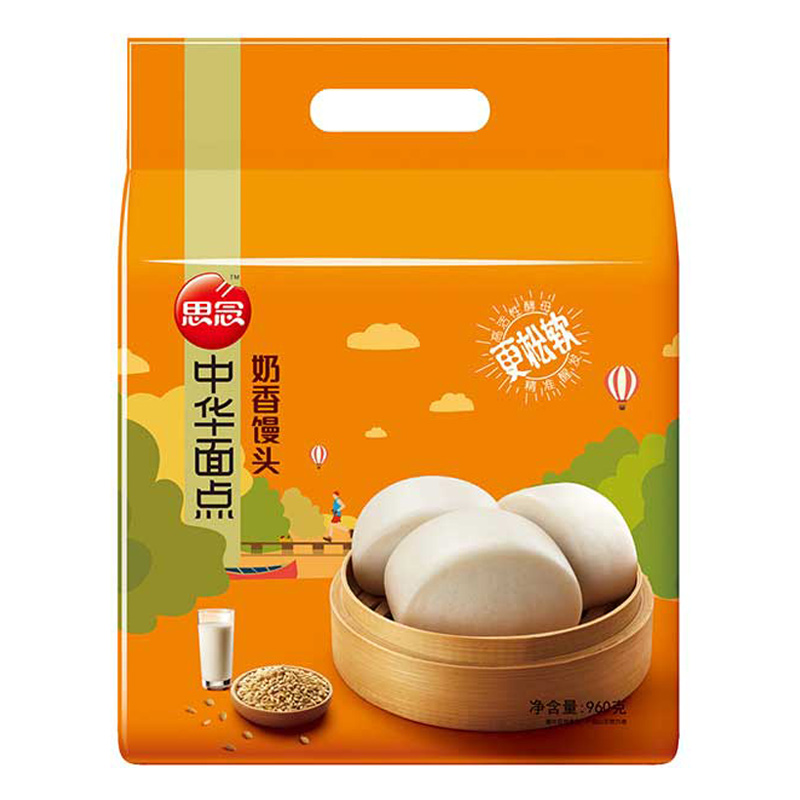 思念面点奶香馒头960g