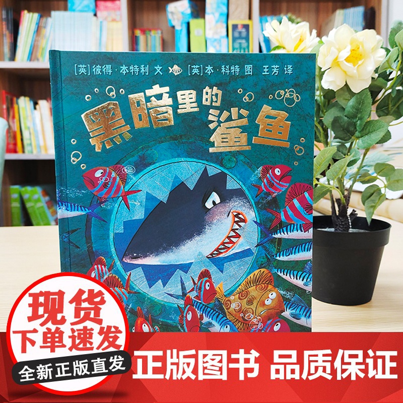 黑暗里的鲨鱼 3-6岁 精装 绘本 麦克米伦世纪 二十一世纪出版社 霸凌 勇气 团结 智慧 海洋高清大图