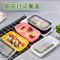 红色 520日式盒150套 拼淘日式便当盒520ml一次性快餐盒长方形外卖寿司打包饭盒塑料碗
