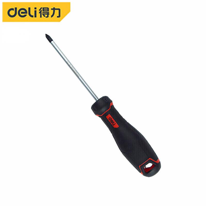 得力(deli)十字螺丝批 S2带磁性螺丝刀 改锥起子 PH0x75mm（DL3453）3把/件1件