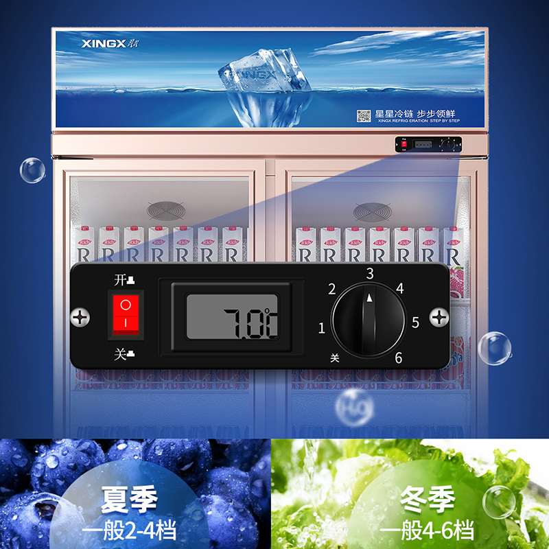 星星(XINGX)LSC-818Y 800升 饮料展示柜 双门超市冷藏柜 保鲜冰箱冰柜 便利店陈列柜 大容量冷柜高清大图