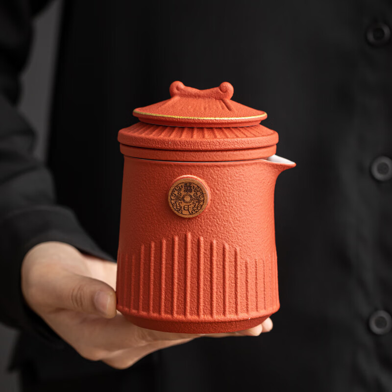苏氏陶瓷(SUSHI CERAMICS) J0976 故宫禾黍·一壶三杯茶巾 6件套 (单位:套)高清大图