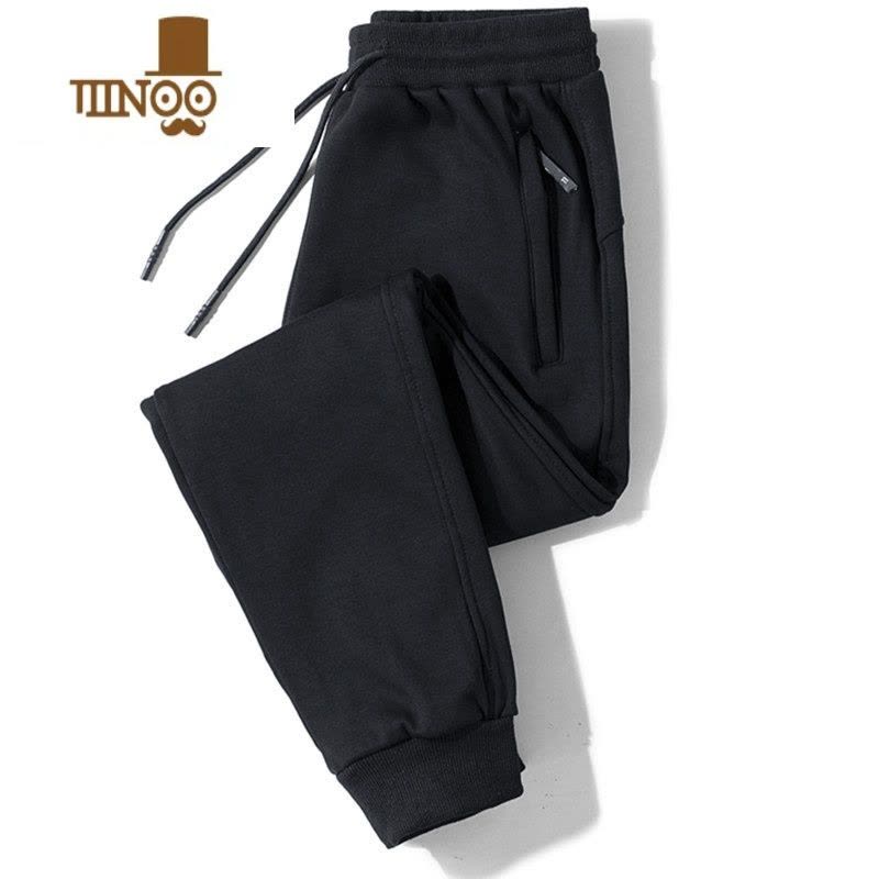 YANXU迷彩长裤子小脚休闲运动裤男春宽松加肥加大码加绒加厚图片