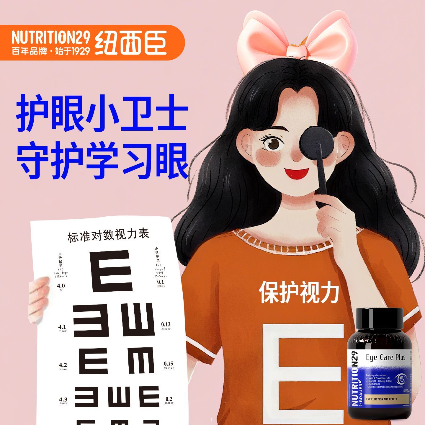 Nutrition29纽西臣护眼宁软胶囊9合1升级版60粒PLUS版 全新配方 小分子易吸收 膳食营养补充剂高清大图