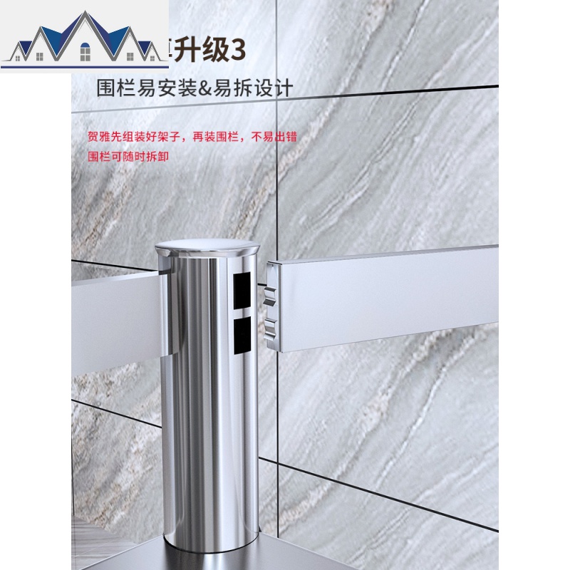 带围栏不锈钢厨房置物架落地3多层2微波炉收纳储物货架蔬菜省空间 三维工匠高清大图