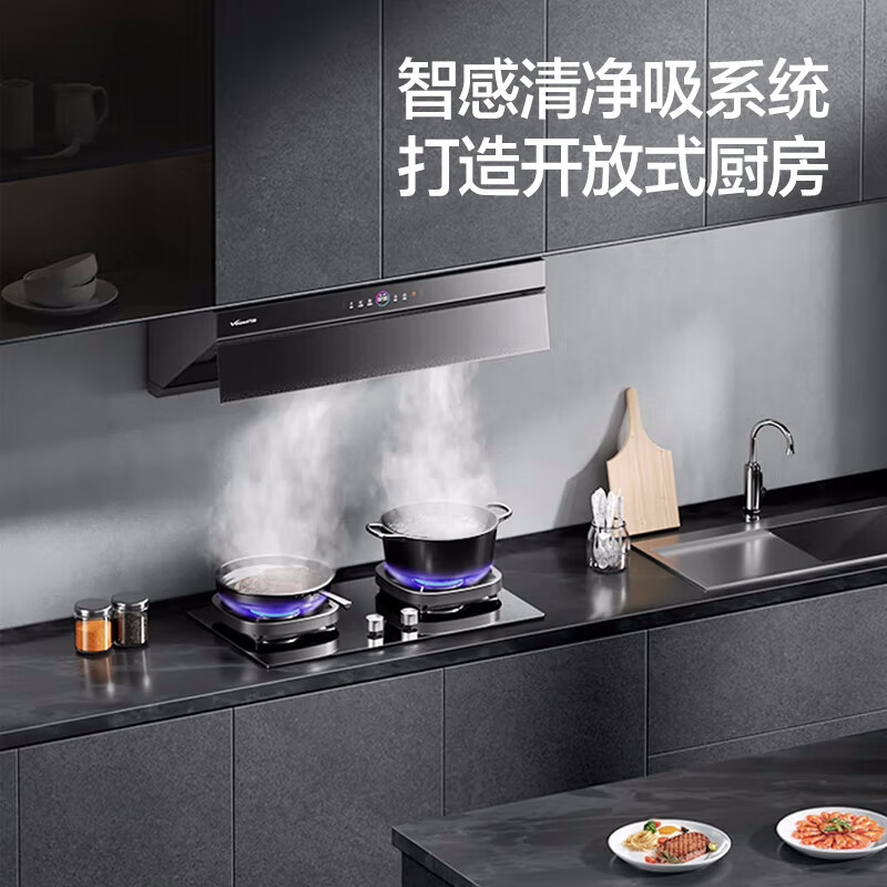 万和家用侧吸式抽油烟机烟灶套装WJ930+C5L90S(Y) 液化气